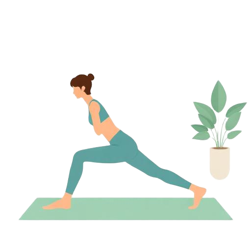 Illustration: 15-minute light strength training (planks, squats)