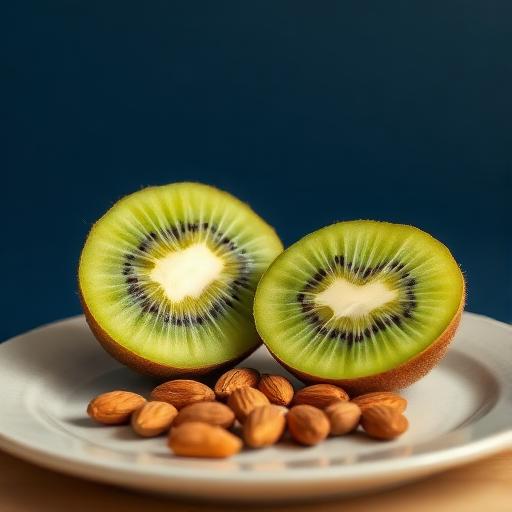 1 kiwi + 6 almonds